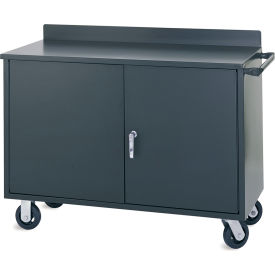 Valley Craft® Mobile Shelf Cabinet 2 Doors 1 Full Length Shelf 41''W x 22''D Gray F81838A3