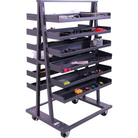 Valley Craft® Double Sided Heavy Duty A-Frame Truck 12 Trays 2500 lb. Cap 38
