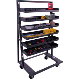 Valley Craft® Single Sided Heavy Duty A-Frame Truck 6 Trays 2500 lb. Cap. 38