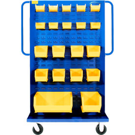 Valley Craft® Modular A-Frame Bin Cart 2 Louvered Panels 46