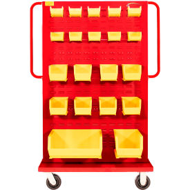 Valley Craft® Modular A-Frame Bin Cart 2 Louvered Panels 46
