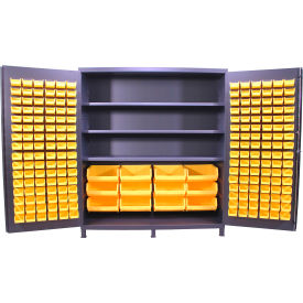 Valley Craft Flush Door Storage Bin Cabinet 204 Bins All-Welded 72