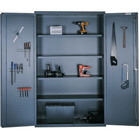 Valley Craft Flush Door Pegboard Storage Cabinet Shelf Only All-Welded 48