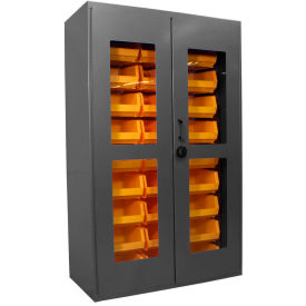 Valley Craft Clear-View Storage Cabinet 18 Bins All-Welded 36