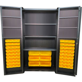 Valley Craft Deep Door Storage Bin Cabinet 78 Bins All-Welded 48