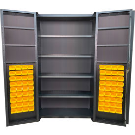 Valley Craft Deep Door Storage Bin Cabinet 72 Bins All-Welded 48