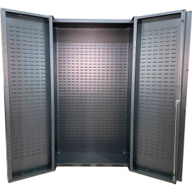 Valley Craft Deep Door Storage Bin Cabinet Fully Louvered All-Welded 48