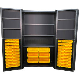 Valley Craft® Deep Door Storage Bin Cabinet 78 Bins All-Welded 48