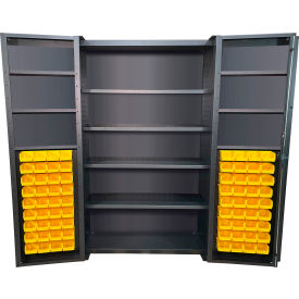 Valley Craft® Deep Door Storage Bin Cabinet 72 Bins All-Welded 48