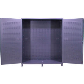 Valley Craft Flush Door Storage Bin Cabinet Fully Louvered All-Welded 72