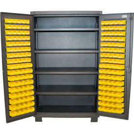Valley Craft Flush Door Heavy Duty Storage Cabinet 128 Bins All-Welded 60