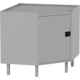 Valley Craft® 36 x 36 Corner Workbench Left Hinge Square Tube Leg Steel Square Edge Silver F89188BS