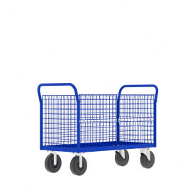 Valley Craft 4-Sided Platform Cage Cart 4824 Blue F80126VCBL