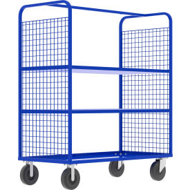Valley Craft® 2-Sided Stock Picking Cage Cart 2 Adj. Shelves 57