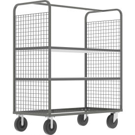 Valley Craft® 2-Sided Stock Picking Cage Cart 2 Adj. Shelves 57