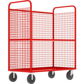 Valley Craft® 3-Sided Stock Picking Cage Cart 1 Adj. Shelf 57