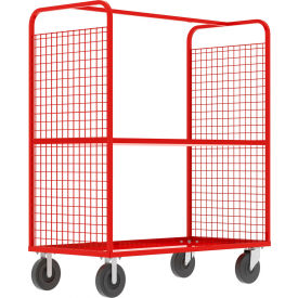 Valley Craft® 2-Sided Stock Picking Cage Cart 1 Adj. Shelf 57