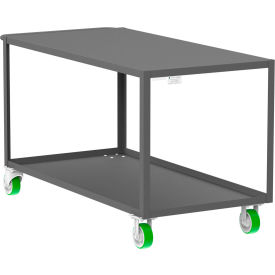 Valley Craft® Utility Cart w/ 2 Shelves Flat Top 2000 lb. Capacity 60