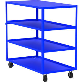 Valley Craft Steel Utility Cart with 4 Shelves Flat Top 3600 lb. Cap. 65