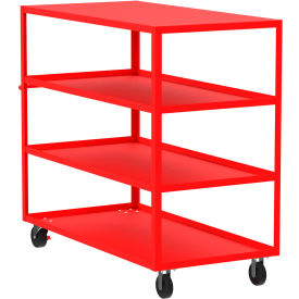 Valley Craft Steel Utility Cart with 4 Shelves Flat Top 3600 lb. Capacity 65