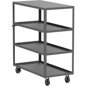 Valley Craft® Steel Flat Top Utility Cart with 4 Shelves 3600 lb. Capacity 53