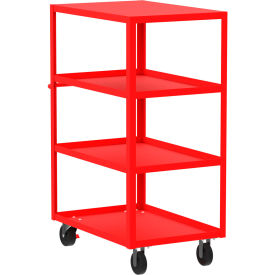 Valley Craft Steel Utility Cart with 4 Shelves Flat Top 3600 lb. Capacity 41