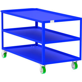 Valley Craft Steel Utility Cart with 3 Shelves 2000 lb. Capacity 65