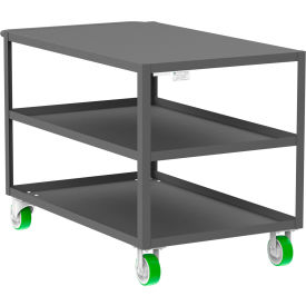 Valley Craft® Steel Flat Top Utility Cart with 3 Shelves 2000 lb. Capacity 53