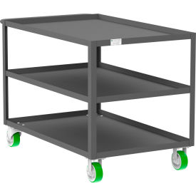 Valley Craft® Steel Utility Cart with 3 Shelves 2000 lb. Capacity 53