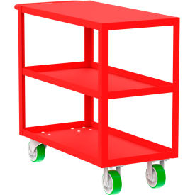 Valley Craft Steel Utility Cart with 3 Shelves Flat Top 2000 lb. Capacity 41