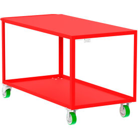 Valley Craft Steel Utility Cart with 2 Shelves Flat Top 2000 lb. Capacity 65