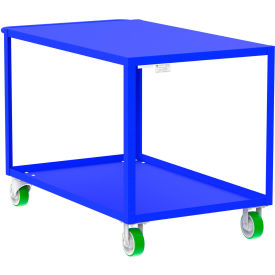 Valley Craft Steel Utility Cart with 2 Shelves Flat Top 2000 lb. Cap. 53