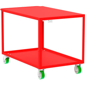 Valley Craft Steel Utility Cart with 2 Shelves Flat Top 2000 lb. Capacity 53
