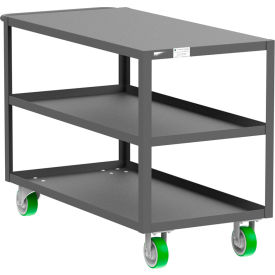 Valley Craft® Steel Flat Top Utility Cart with 3 Shelves 2000 lb. Capacity 53