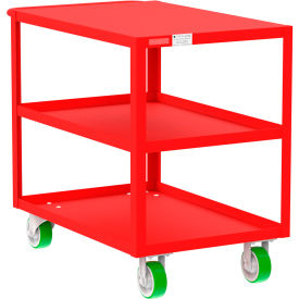 Valley Craft Steel Utility Cart with 3 Shelves Flat Top 2000 lb. Capacity 41