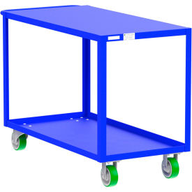 Valley Craft Steel Utility Cart with 2 Shelves Flat Top 2000 lb. Cap. 53