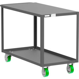 Valley Craft® Steel Flat Top Utility Cart with 2 Shelves 2000 lb. Capacity 53
