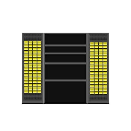 Jumbo Bin-Shelf Cabinet, 60 in W, 78 in H, 24 in D, 120 Bins MPN:F87451A6