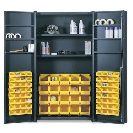 Extra-Heavy Duty Bin Cabinet, 48 in W, 84 in H, 24