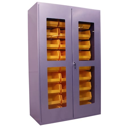 Clear-View Cabinet, Full Bins, 36 in W x 78 in H MPN:F89079