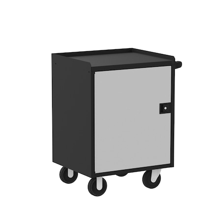 Garage Mobile Cabinet, Black/Silver, 24 in W MPN:F89611BS