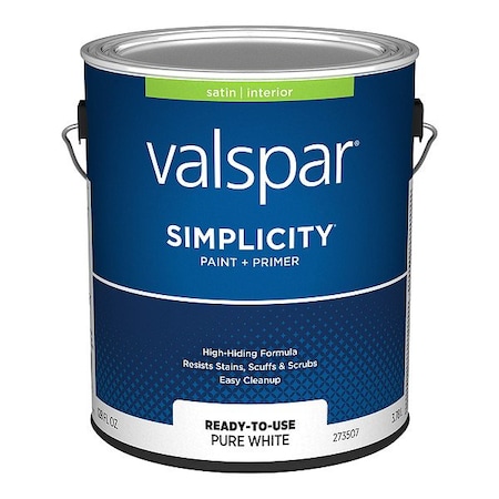 Exterior Paint, Pure White, 1 gal, Satin MPN:027.0001600.007