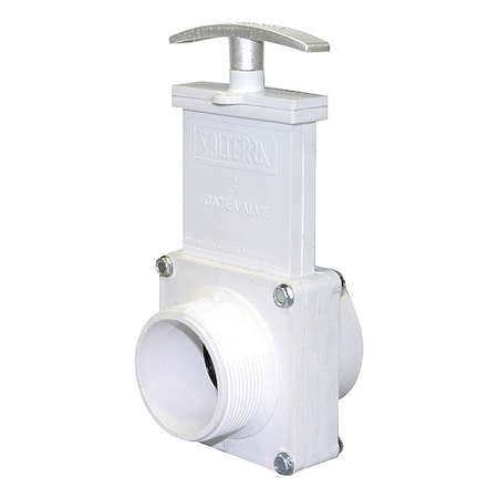 Gate Valve, Class 125, 2 In., PVC, Connection Type: FIPT x MIPT MPN:4208GR