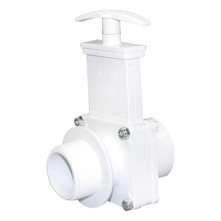 Gate Valve, Class 125, 1-1/2 In., PVC, Bonnet Style: Bonded MPN:6108GR