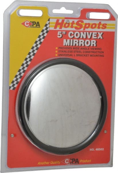 Automotive Full Size Convex Round Mirror with L Bracket MPN:48502