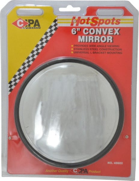 Automotive Full Size Convex Round Mirror with L Bracket MPN:48602