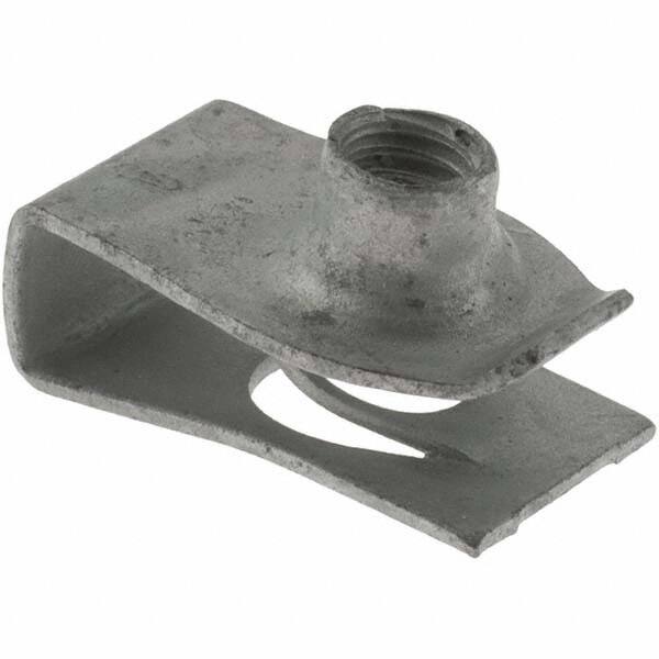 M6x1.00 Screw, 1 to 5mm Thick, Extruded Tapped Hole U Nut MPN:77778 - Pkg Qty 25