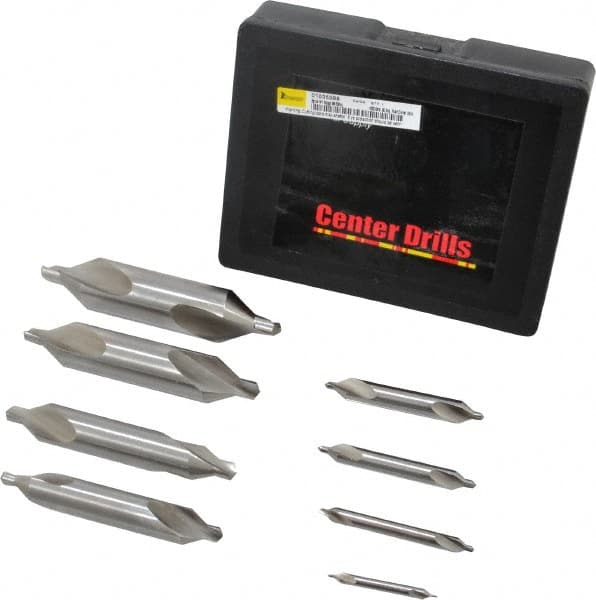 8 Pc #1 to #8 High Speed Steel Combo Drill & Countersink Set MPN:217-9015