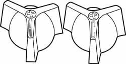 Faucet Handles, Type: Faucet Handles , Style: CP Handles (L, K, T/S) , For Manufacturer: PP , For Manufacturer's Number: 800-3H&C  MPN:72-9801