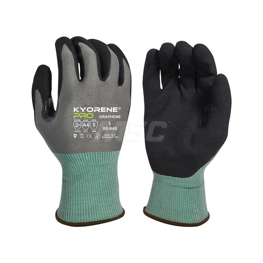Cut, Puncture & Abrasion-Resistant Gloves: Kyorene Pro 00-840, Size Small, ANSI Cut A4, ANSI Puncture 4, Microfoam Nitrile, Kyorene & Graphene MPN:00-840-S